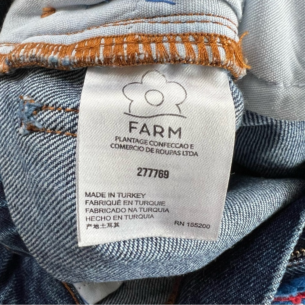 FARM Rio Multicolor Crochet Patchwork Jean Shorts - Picture 7 of 8